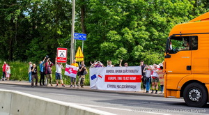 Беларусы і неабыякавыя палякі пратэстуюць на польска-беларускай мяжы 