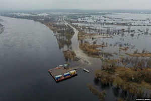 Затопленыя дарогі і паромы, зубры бягуць ад паводкі. Вялікая вада на Палесьсі