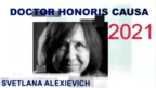 Сьвятлану Алексіевіч ушанавалі званьнем ганаровага доктара Свабоднага ўнівэрсытэту Брусэлю 