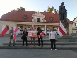 Беластоцкі пікет салідарнасці з польскай меншасцю ў Беларусі   