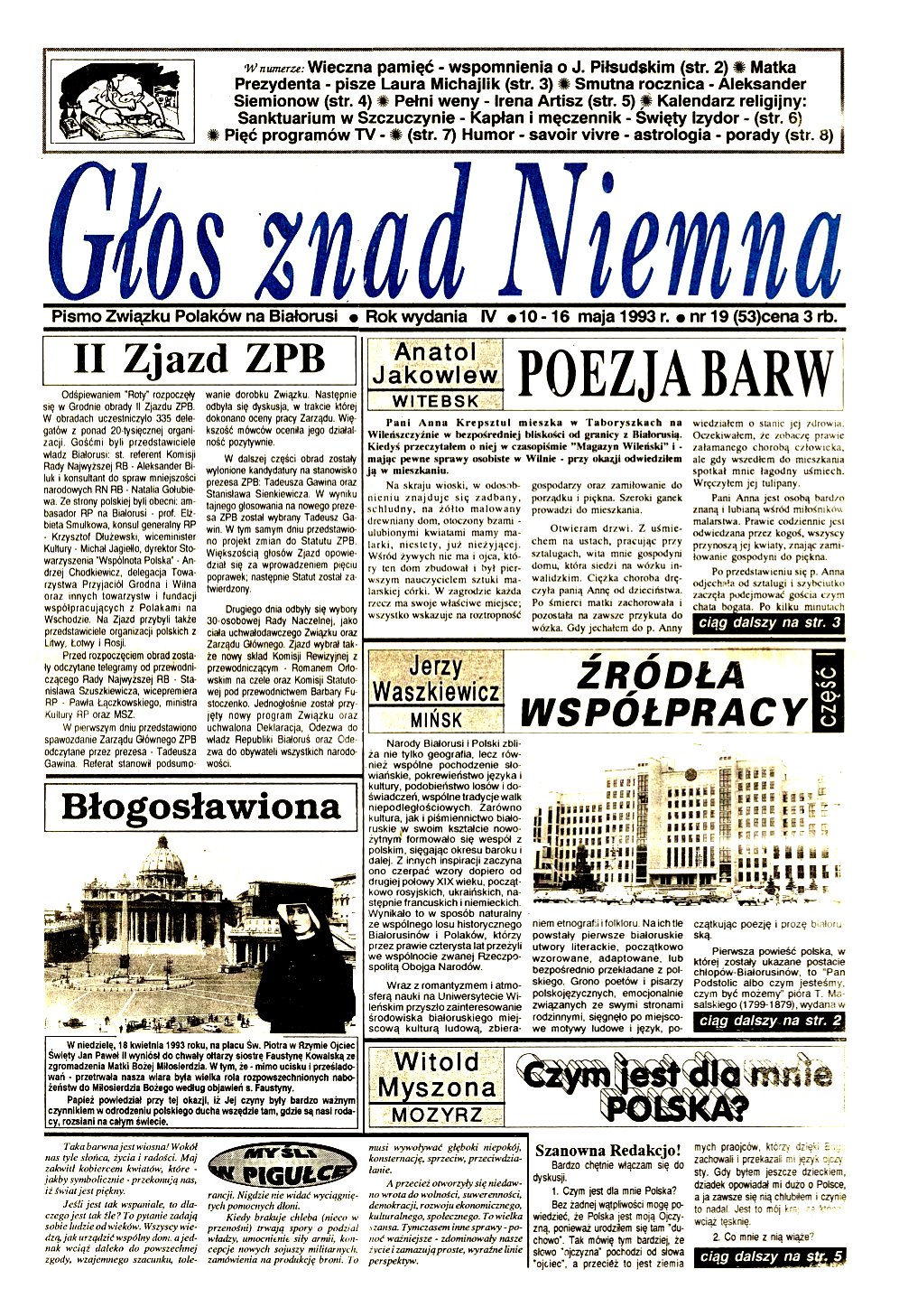 Głos znad Niemna 19 (53) 1993