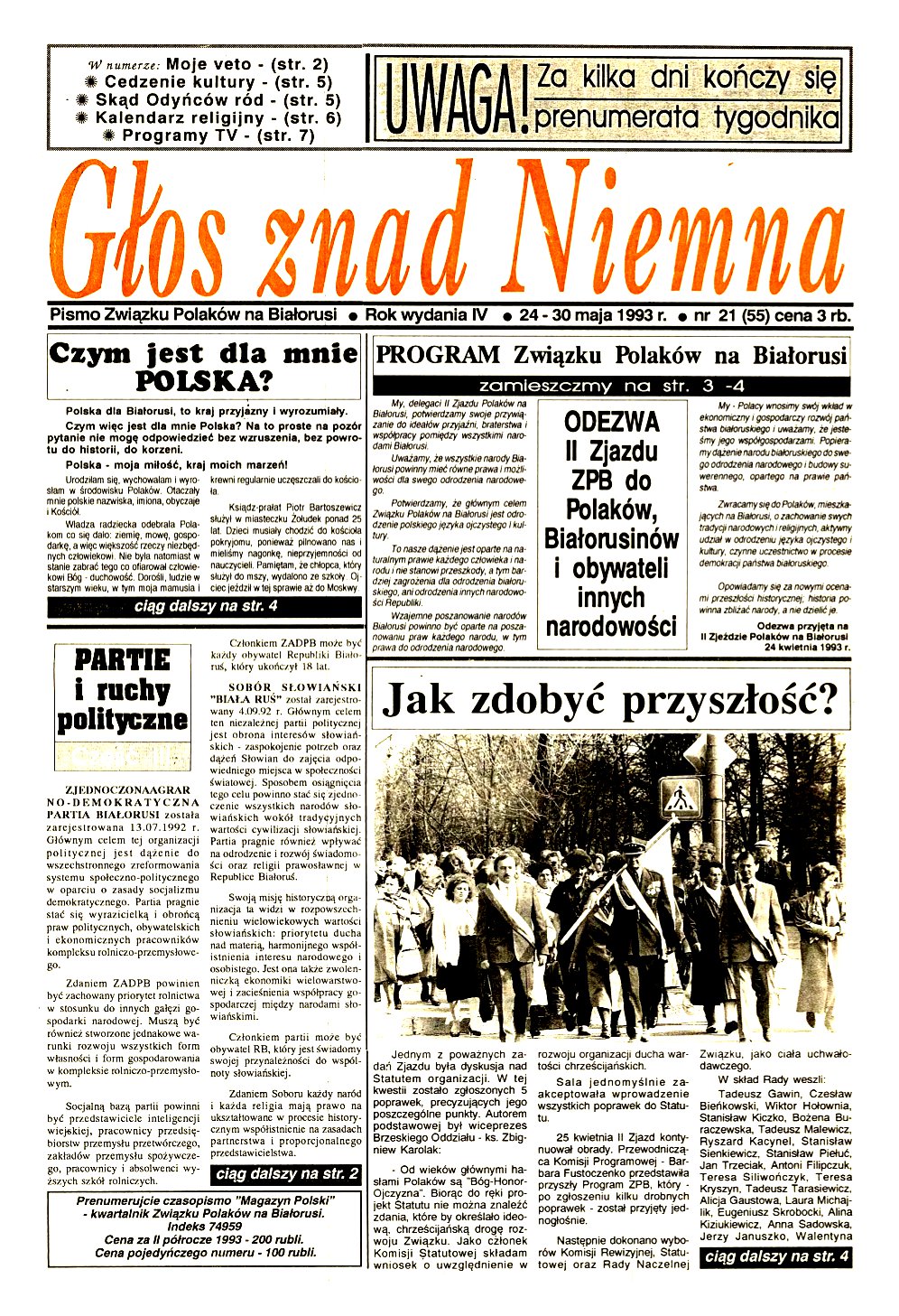 Głos znad Niemna 21 (55) 1993