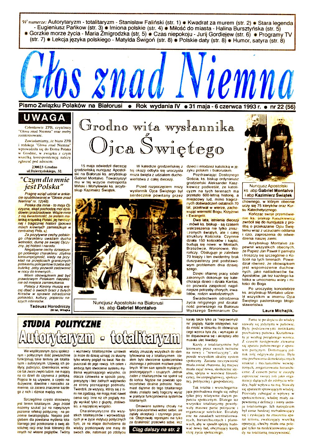 Głos znad Niemna 22 (56) 1993