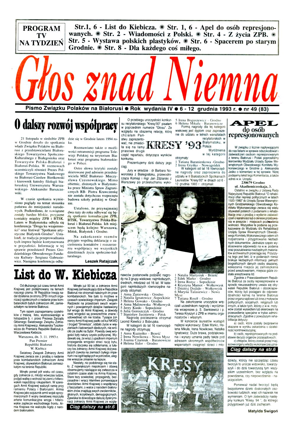 Głos znad Niemna 49 (83) 1993