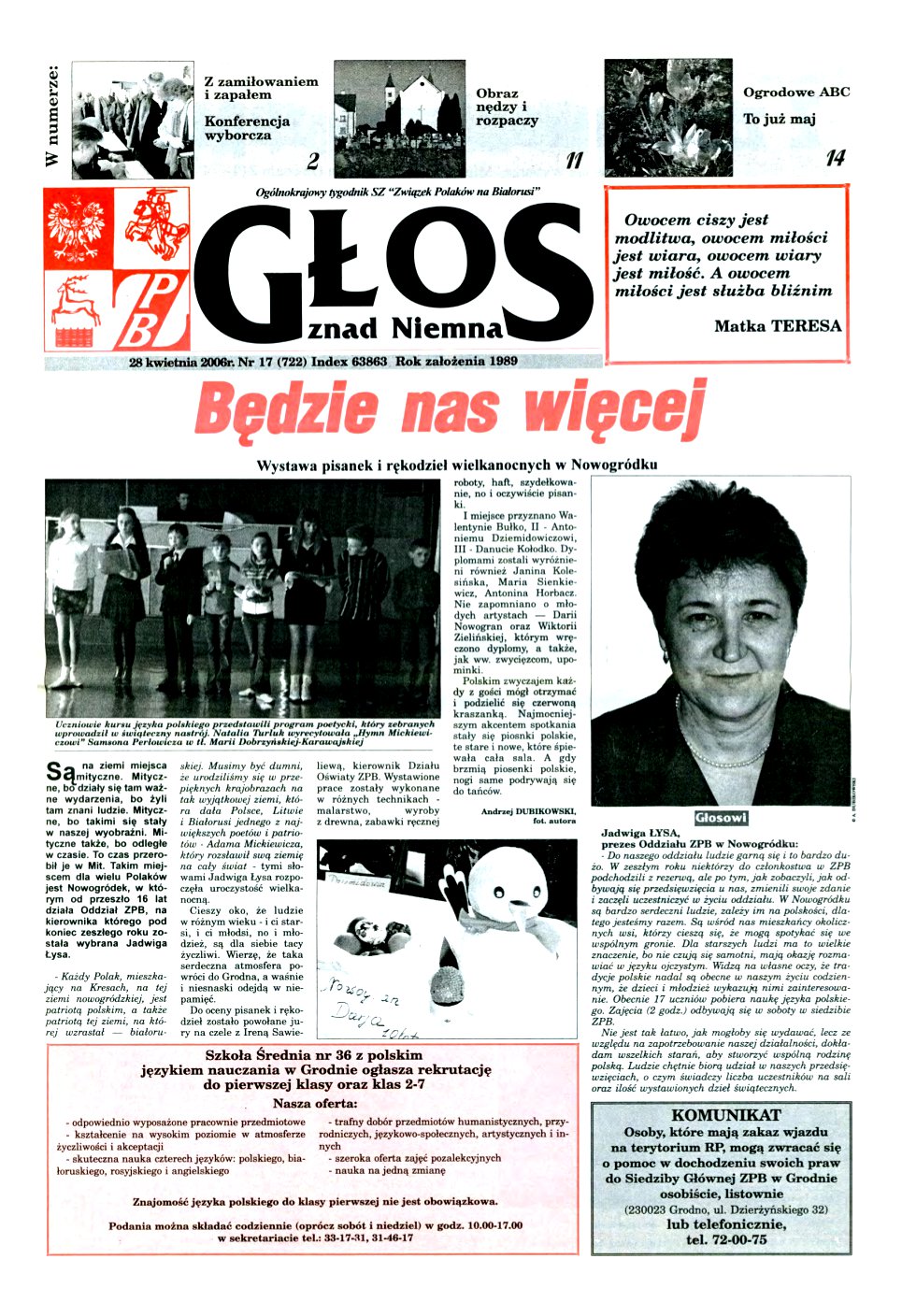 Głos znad Niemna 17 (722) 2006