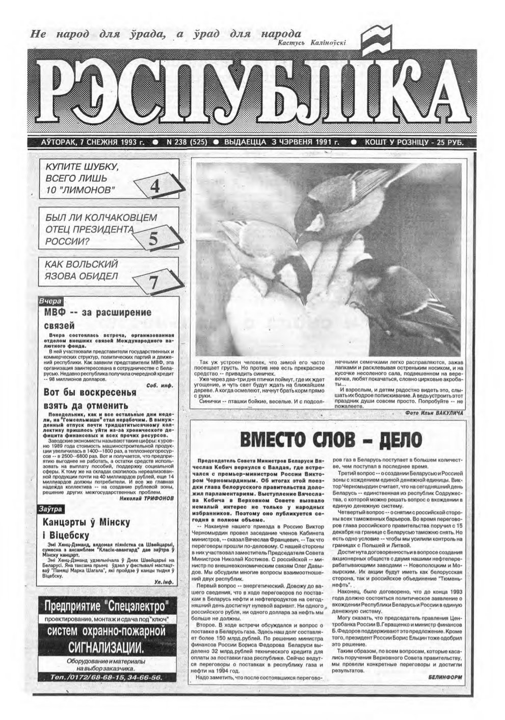 Рэспубліка 238 (525) 1993