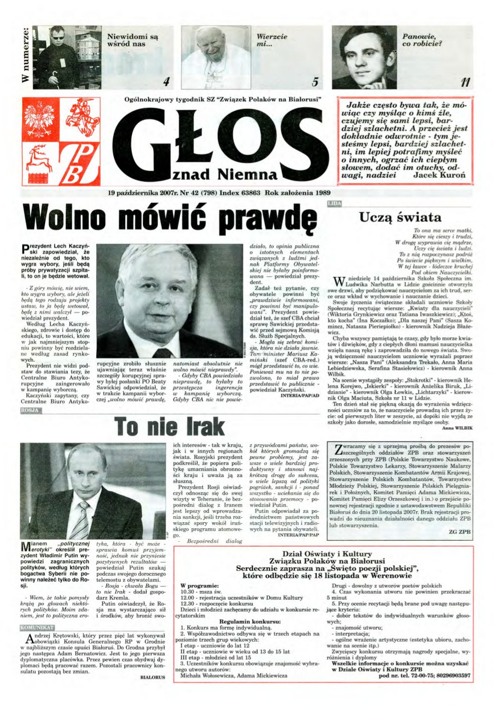 Głos znad Niemna 42 (798) 2007