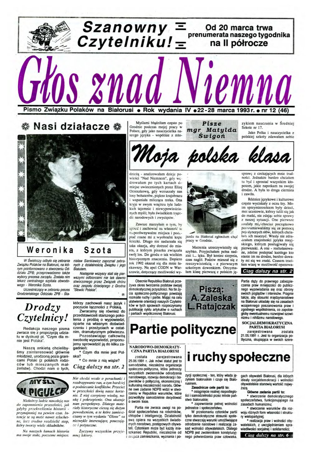 Głos znad Niemna 12 (46) 1993