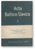 Acta Baltico-Slavica, 2